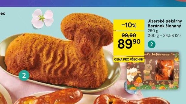 Jizerské pekárny Beránek šlehaný