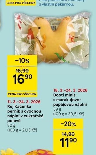 Dooti minis s marakujovo-papájovou náplní
