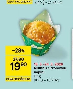 Muffin s citronovou náplní