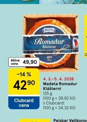Madeta Romadur Klášterní