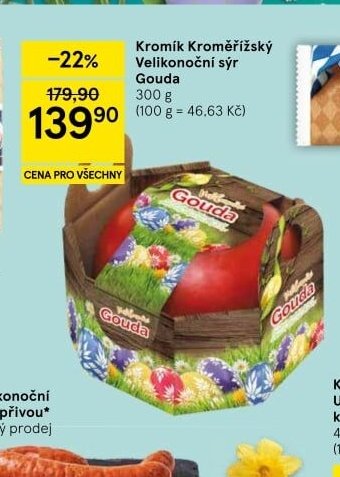 Kromík Kroměřížský Velikonoční sýr Gouda