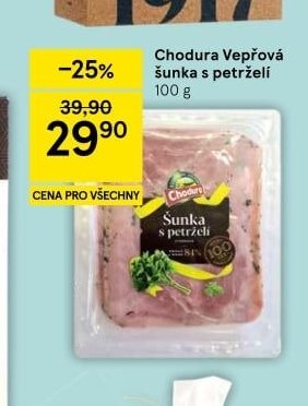 Chodura Vepřová šunka s petrželí