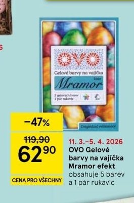 OVO Gelové barvy na vajíčka Mramor efekt