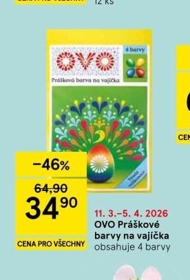 OVO Práškové barvy na vajíčka