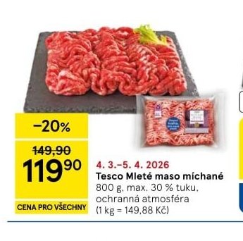 Tesco Mleté maso míchané 800 g