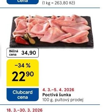 Poctivá šunka 100 g