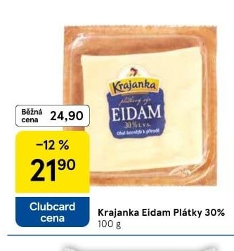 Krajanka Eidam Plátky 30% 100 g