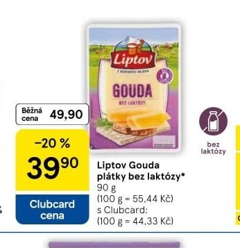 Liptov Gouda plátky bez laktózy 90 g