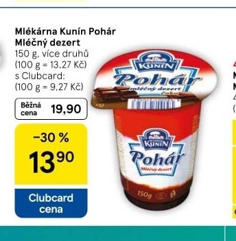 Mlékárna Kunín Pohár Mléčný dezert 150 g