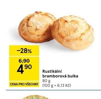 Rustikální bramborová bulka 80 g