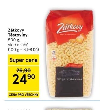 Zátkovy Těstoviny 500 g