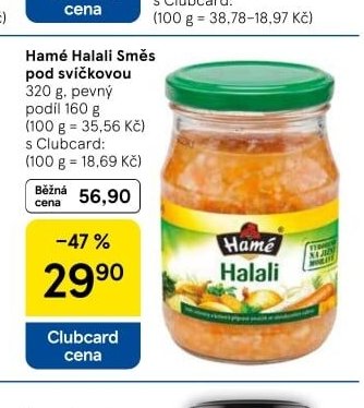 Hamé Halali Směs pod svíčkovou 320 g