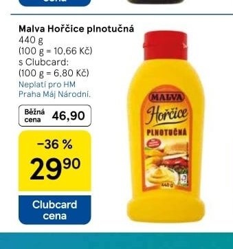 Malva Hořčice plnotučná 440 g