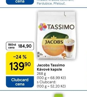 Jacobs Tassimo Kávové kapsle
