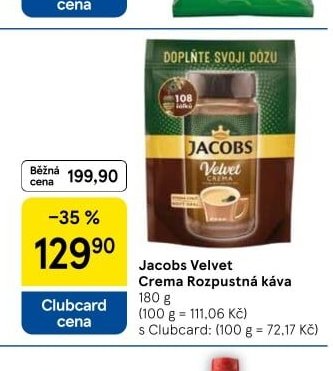 Jacobs Velvet Crema Rozpustná káva