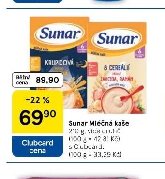 Sunar Mléčná kaše