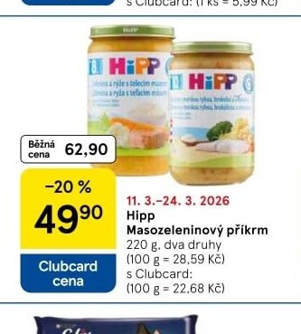 Hipp Masozeleninový příkrm