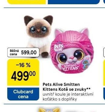 Pets Alive Smitten Kittens Kotě se zvuky