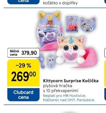 Kittycorn Surprise Kočička plyšová hračka