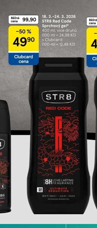 STR8 Red Code Sprchový gel 400 ml