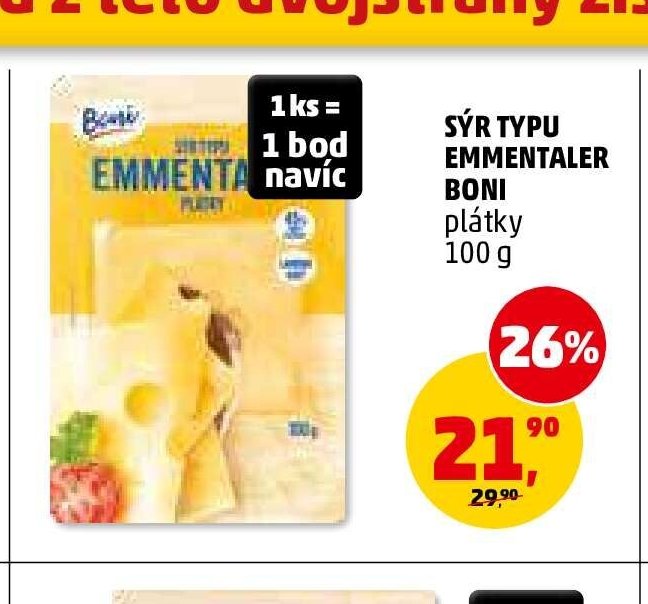 Sýr typu Emmentaler Boni