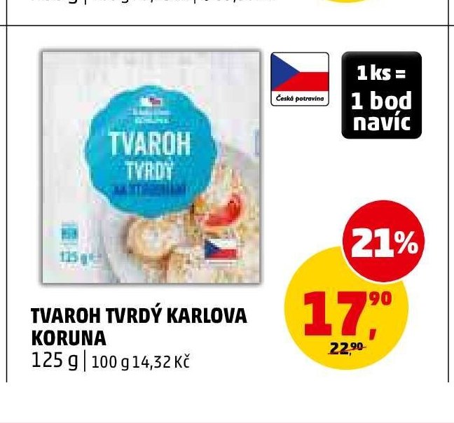 Tvaroh tvrdý Karlova Koruna
