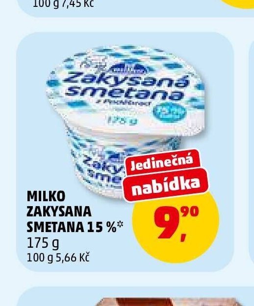 MILKO ZAKYSANÁ SMETANA 15%