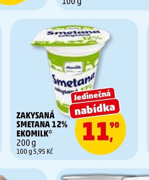 ZAKYSANÁ SMETANA 12% EKOMILK