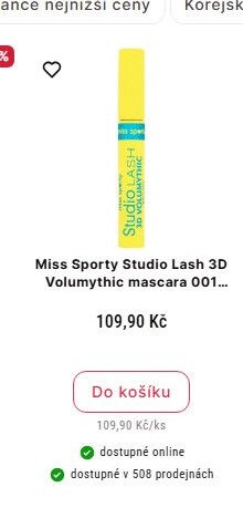 Miss Sporty Studio Lash 3D Volumythic mascara 001