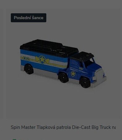 Spin Master Tlapková patrola Die-Cast Big Truck