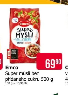Emco Super müsli bez přidaného cukru 500 g