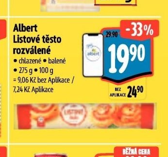 Albert Listové těsto rozválené