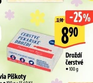 Droždí čerstvé