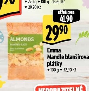 Emma Mandle blanšírované plátky