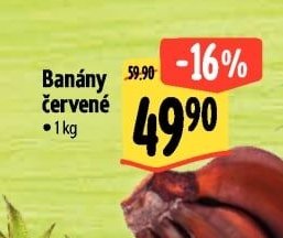Banány červené