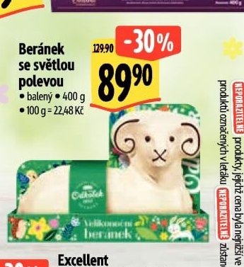 Beránek se světlou polevou