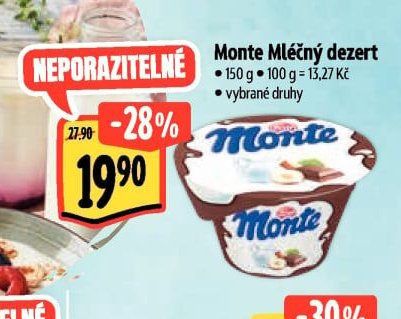 Monte Mléčný dezert