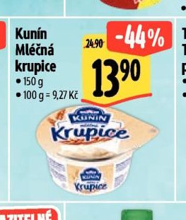 Kunín Mléčná krupice