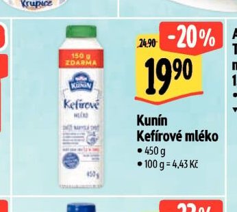 Kunín Kefírové mléko
