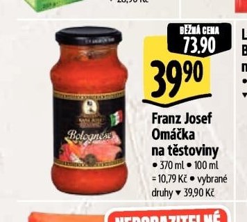 Franz Josef Omáčka na těstoviny