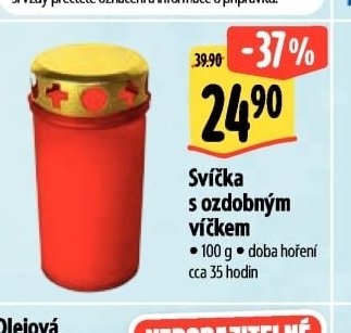 Svíčka s ozdobným víčkem