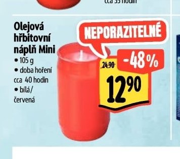 Olejová hřbitovní náplň Mini