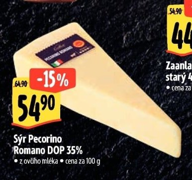 Sýr Pecorino Romano DOP 35%
