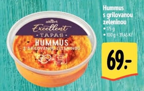 Hummus s grilovanou zeleninou