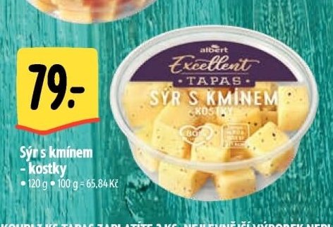 Sýr s kmínem - kostky