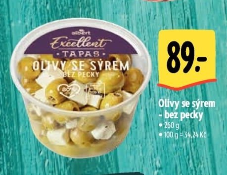 Olivy se sýrem - bez pecky