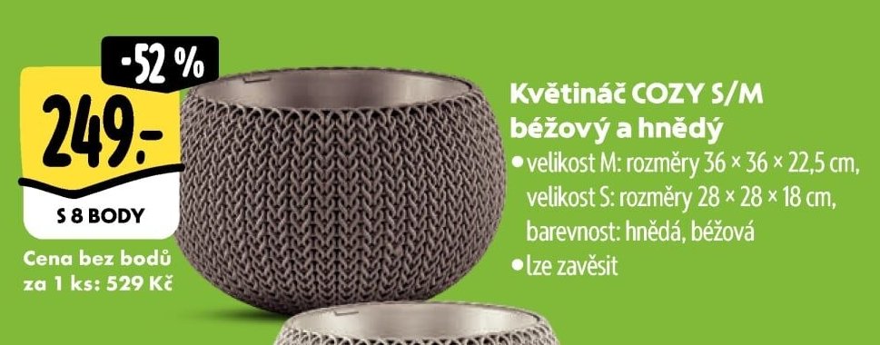 Květináč COZY S/M