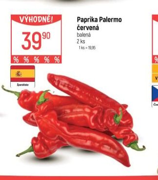 Paprika Palermo červená