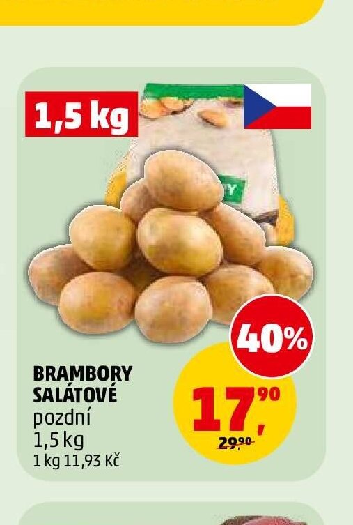BRAMBORY SALÁTOVÉ pozdní