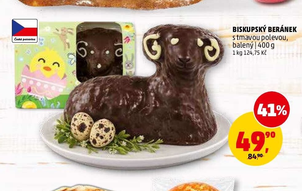 Biskupský beránek s tmavou polevou